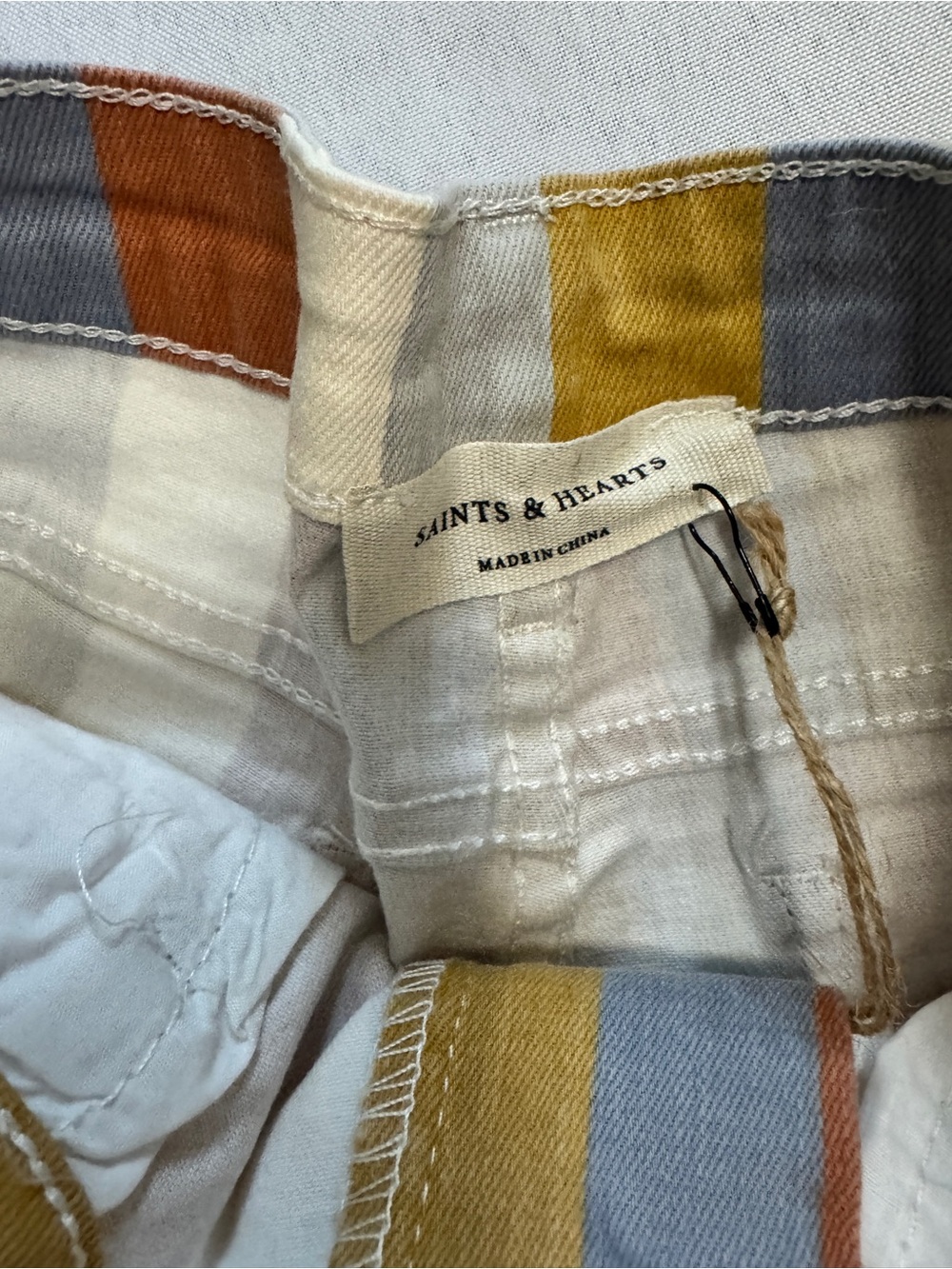 Saints & Hearts NWT Multicolor Striped Western Flare Jeans Size S - Picture 6 of 8